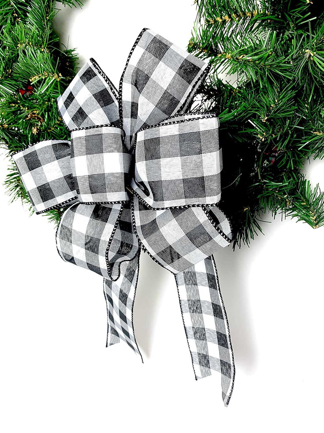 3 Pack Buffalo Plaid Wreath Bows Large Gift Bows