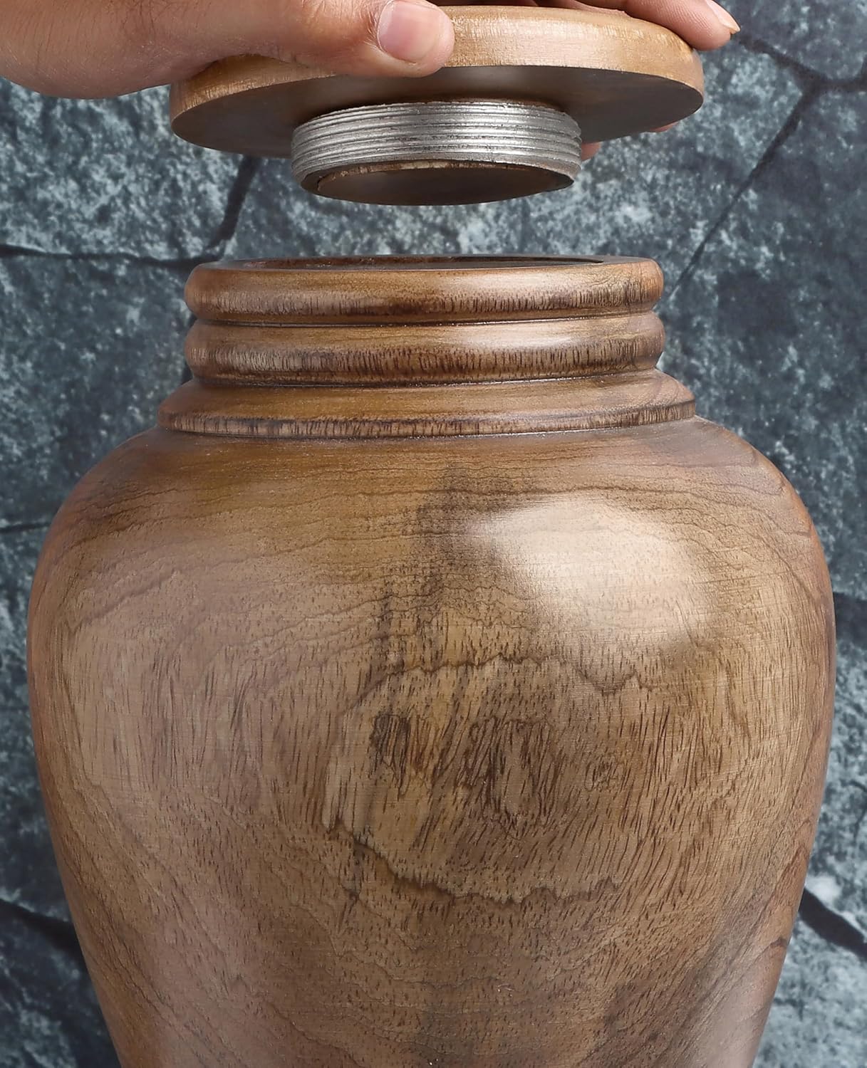 Wooden Cremation Urn for Human Ashes Handcrafted