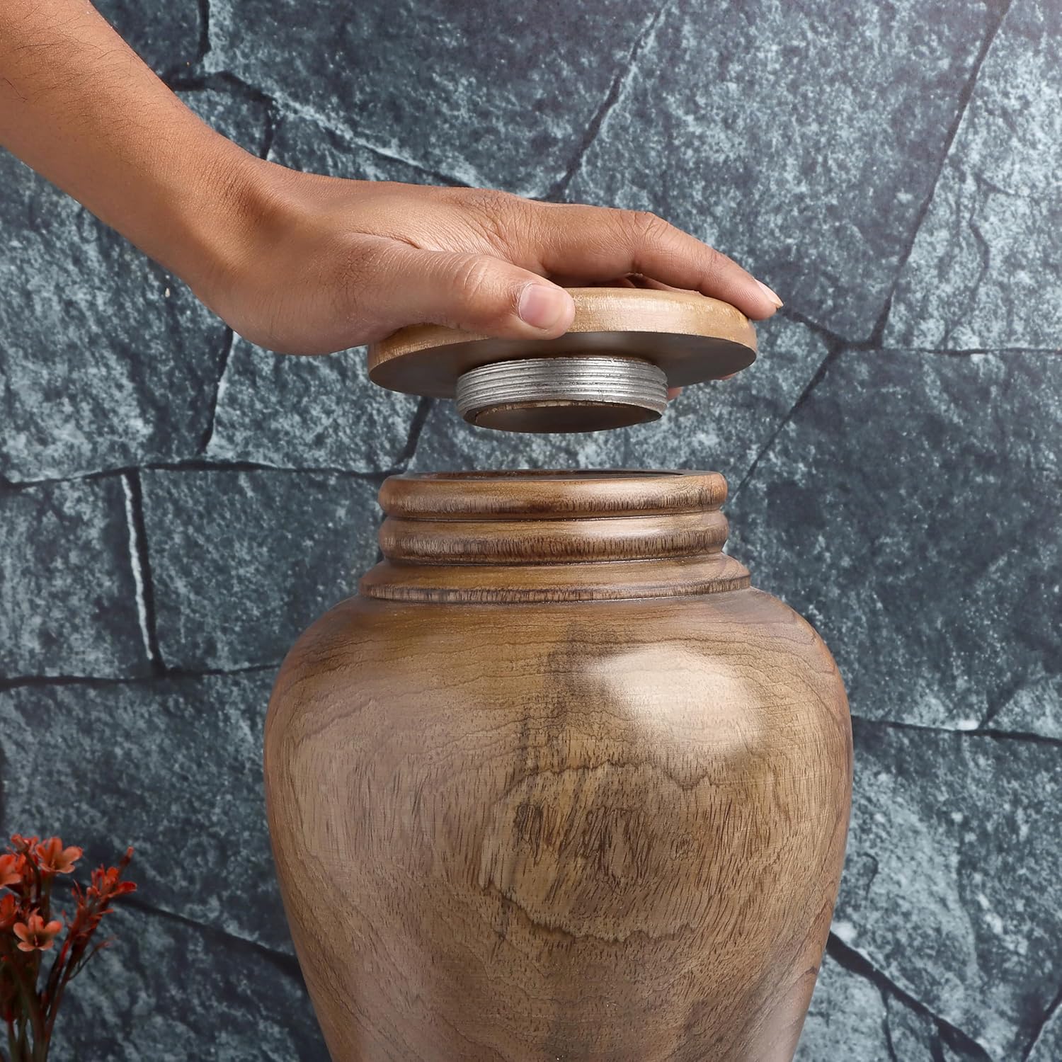Wooden Cremation Urn for Human Ashes Handcrafted