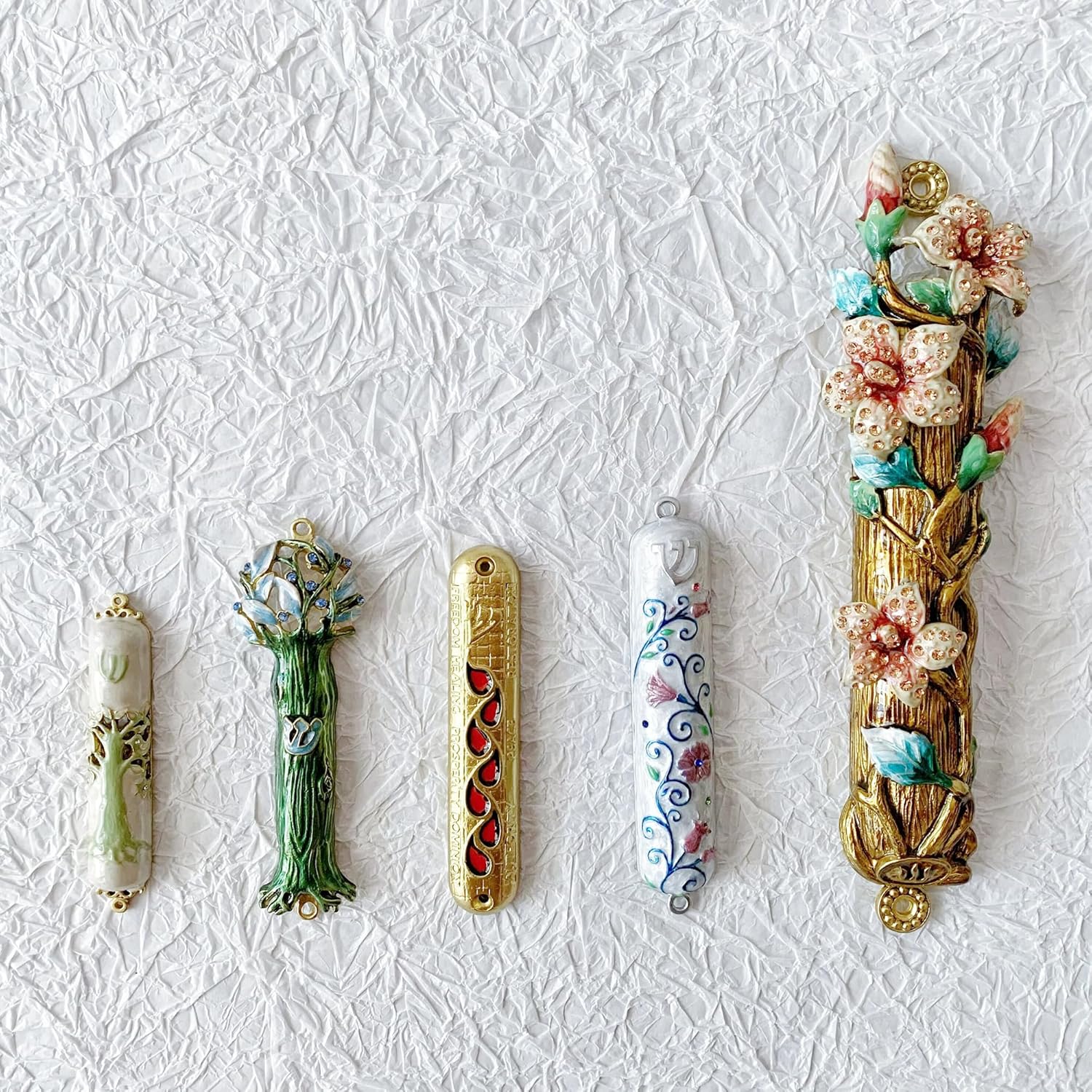 38 Inches Hand Painted Mezuzah with Scroll Included