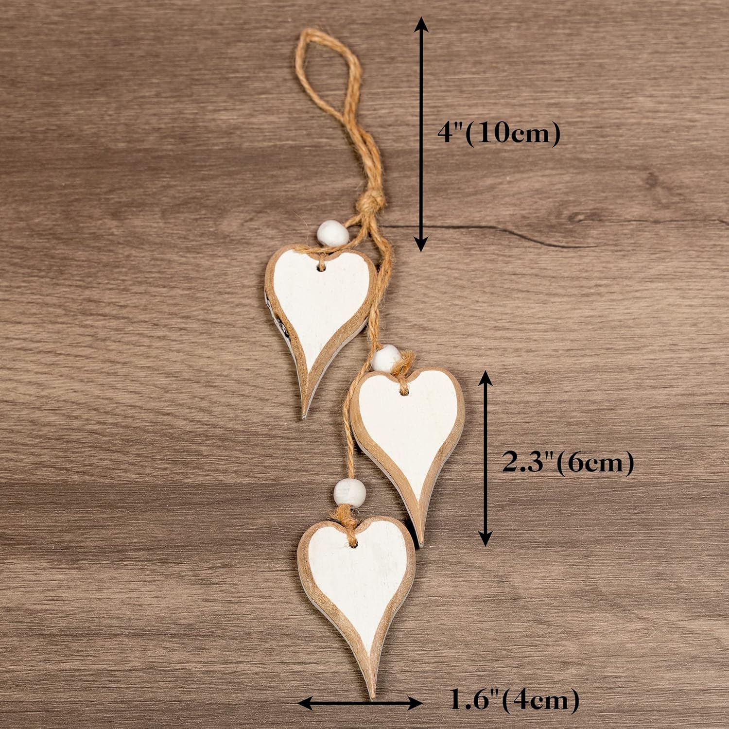 SunBeam Heart-shaped Wooden Hanging Decorative Ornaments