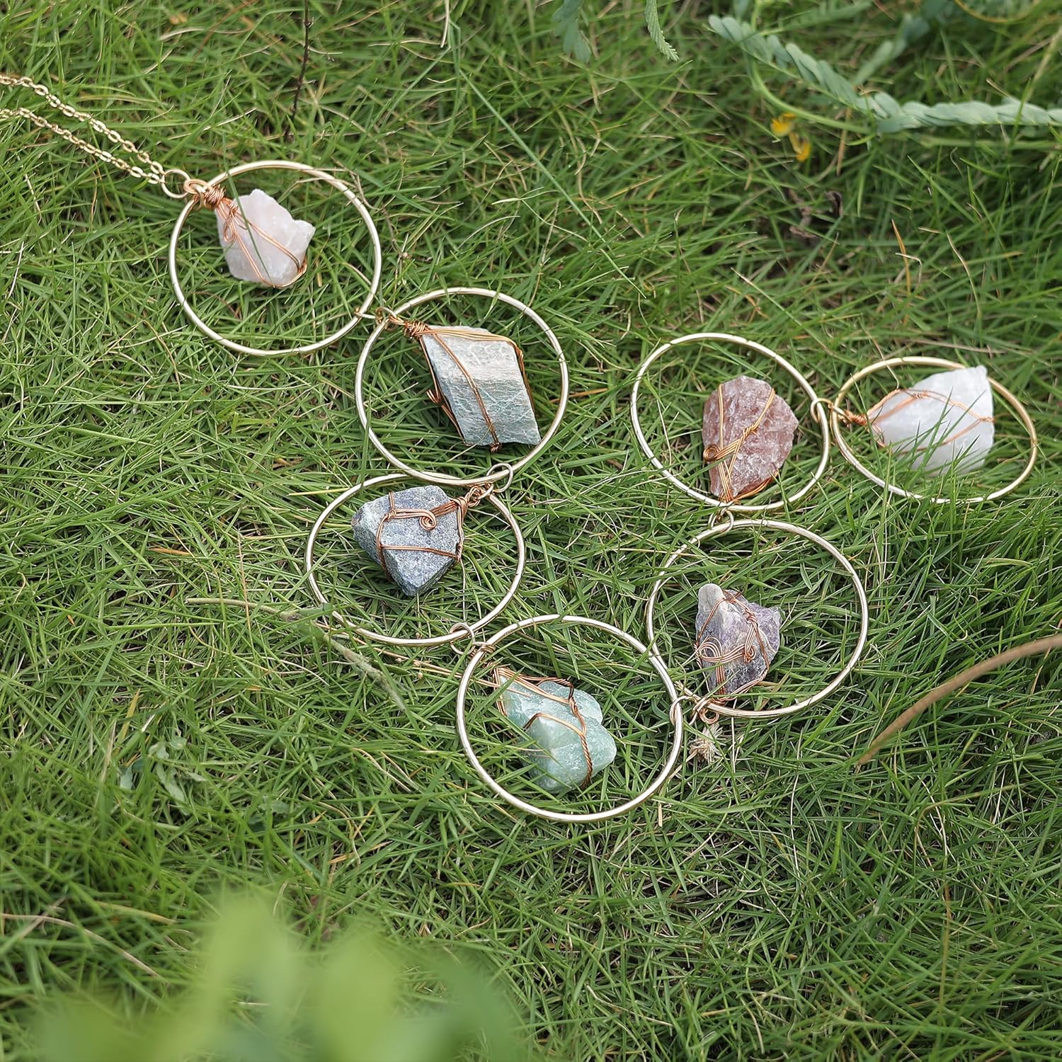 7 Chakra Healing Crystals Wall Hanging Decor