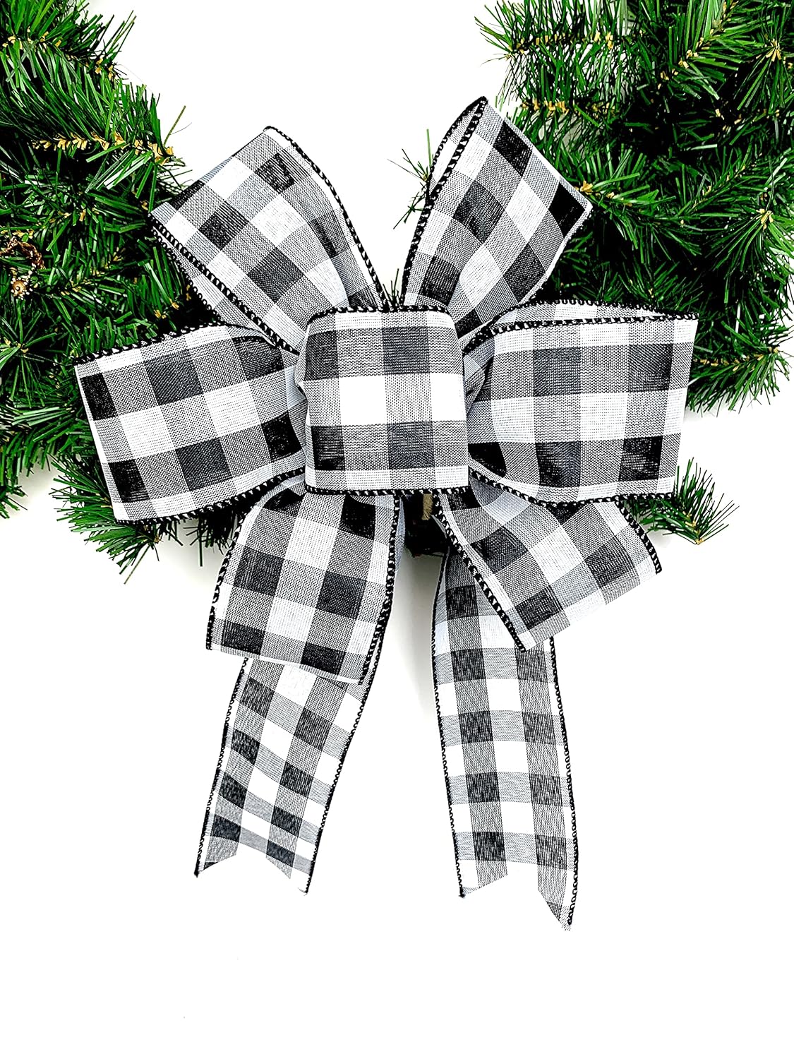3 Pack Buffalo Plaid Wreath Bows Large Gift Bows